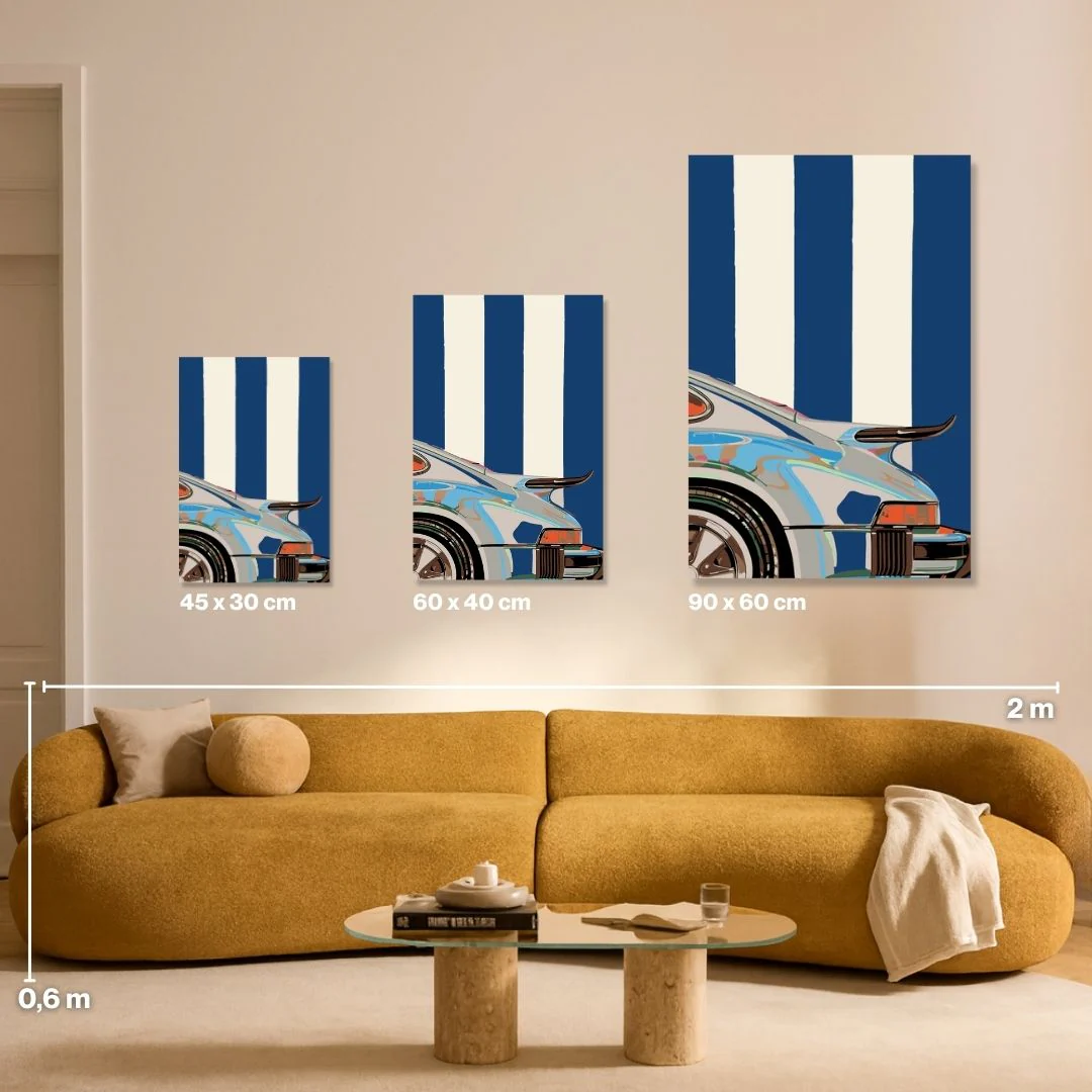 Blue Striped Car - Malen nach Zahlen - Image 10