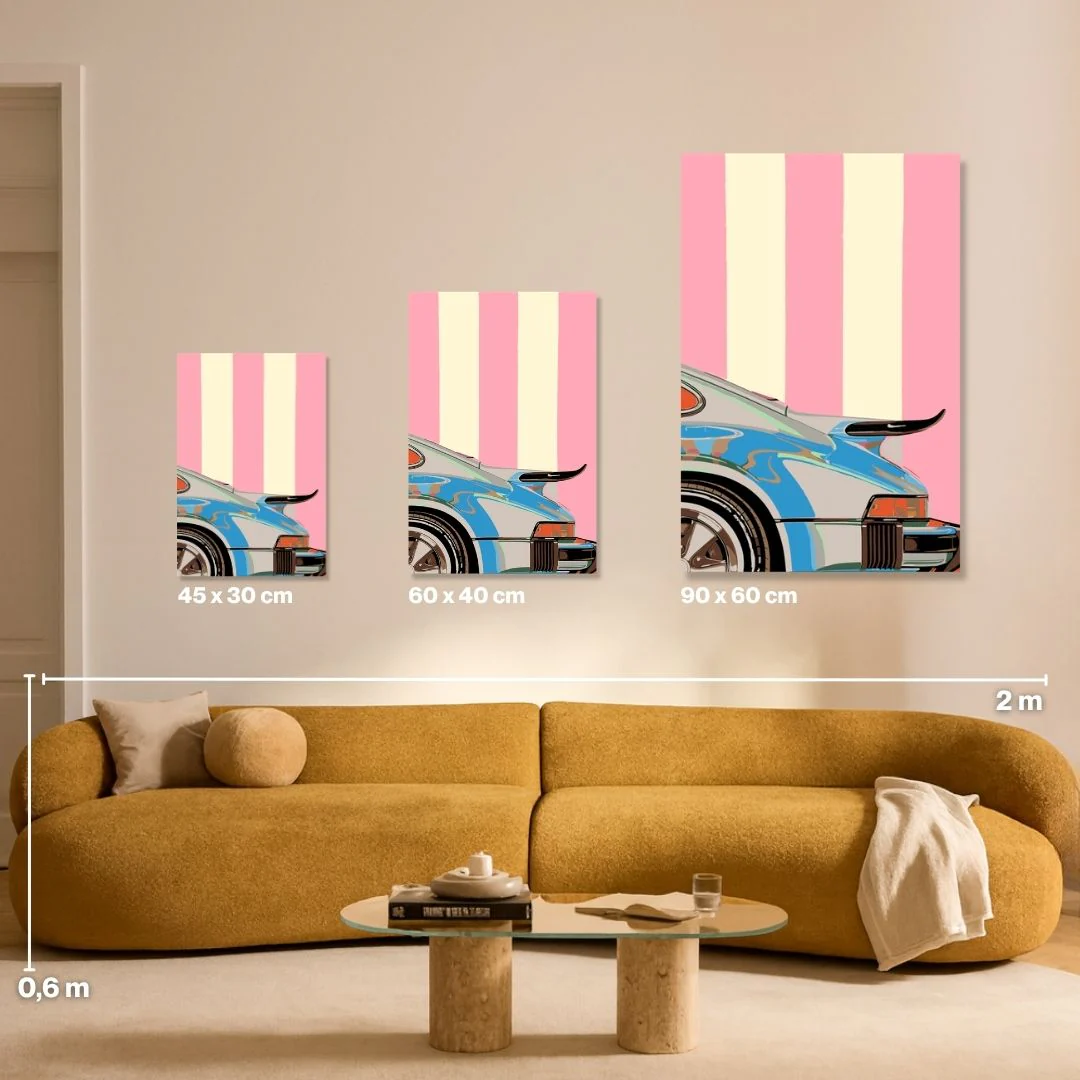 Pink Striped Car - Malen nach Zahlen - Image 10