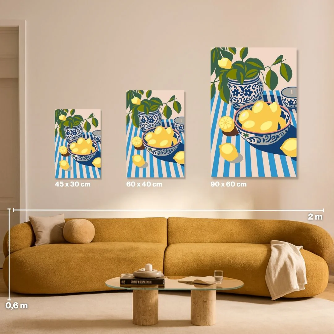Striped Citrus Delight blue - Malen nach Zahlen - Image 10